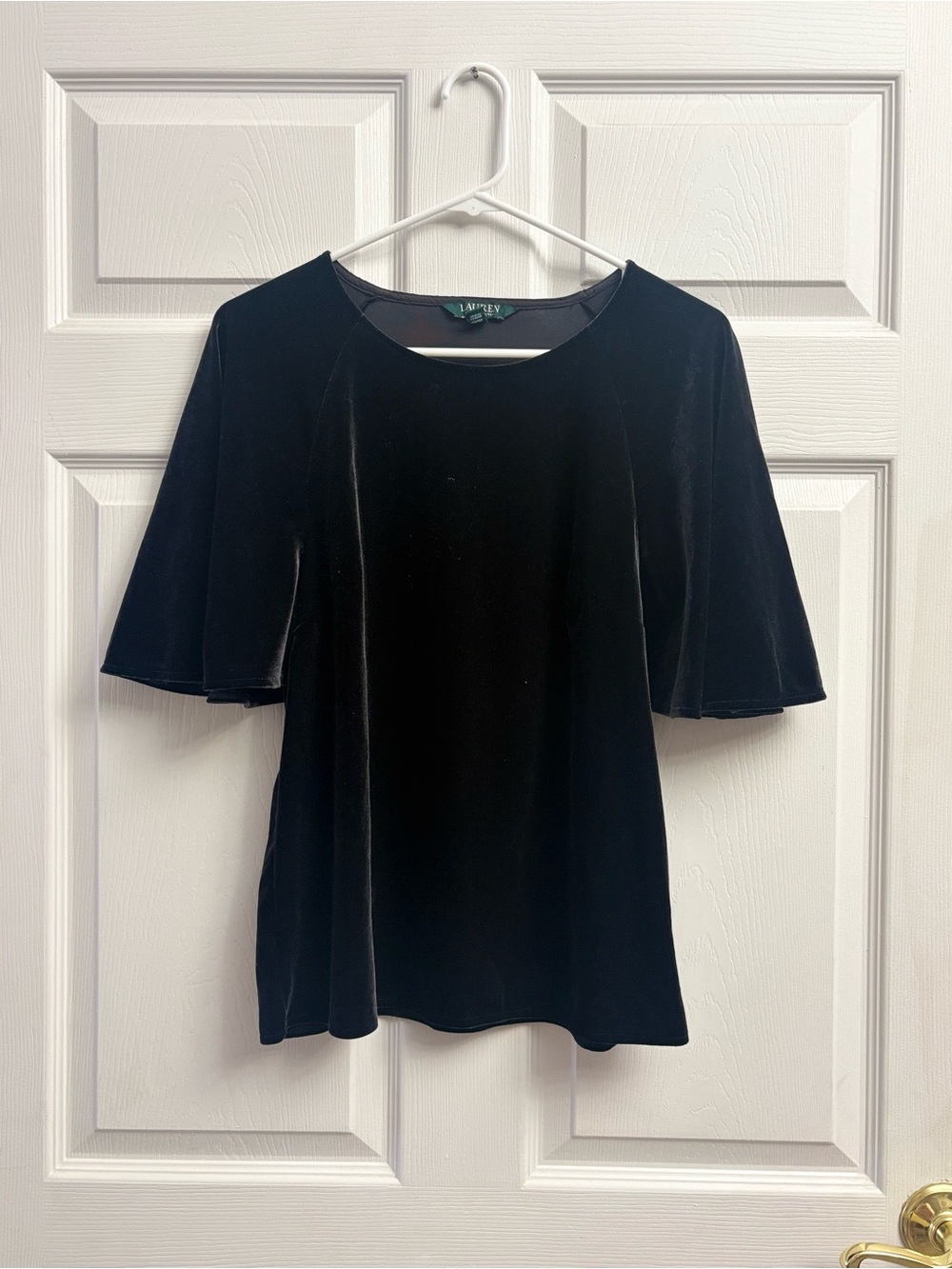 Lauren Ralph Lauren Black Velvet Women’s Blouse